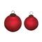 Red Frosted Glass Ball Ornament Set